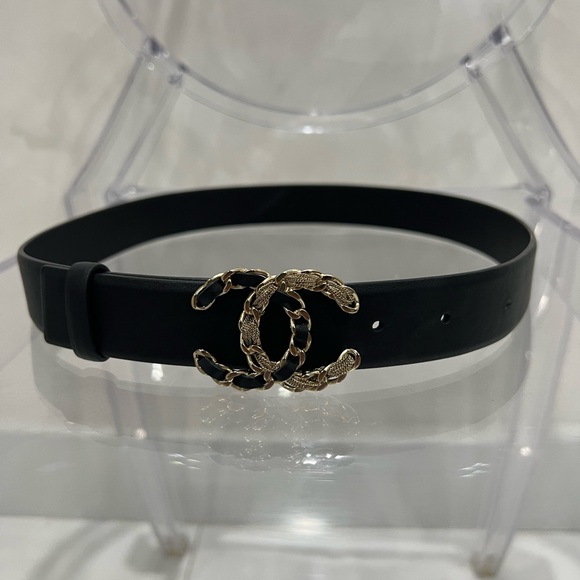 Chanel chain and leather CC Belt - Picture 5 of 6